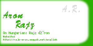 aron rajz business card